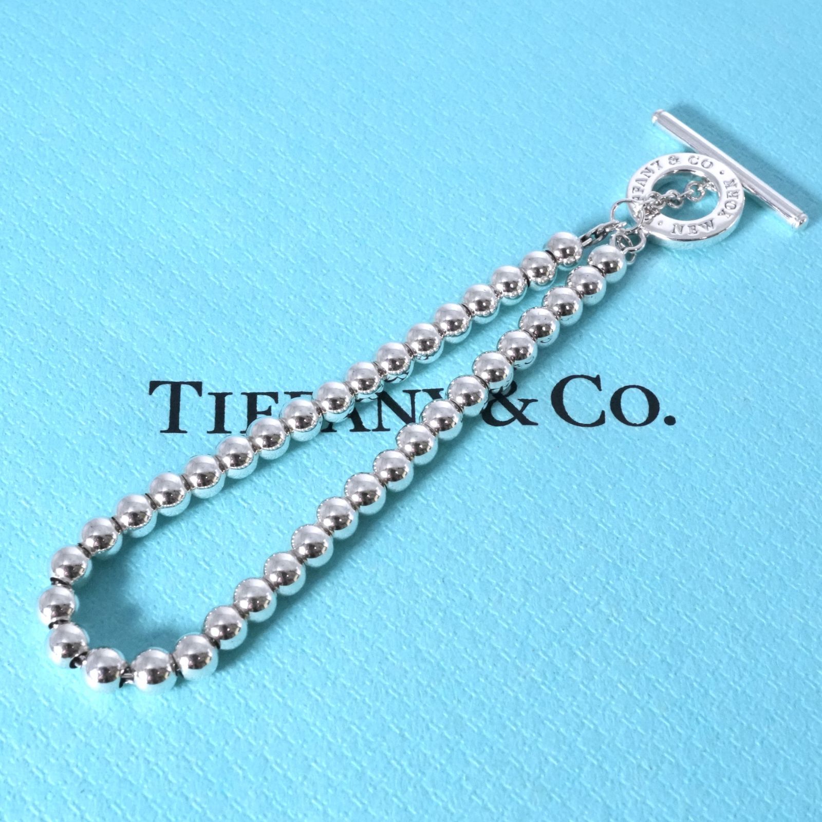 極美品 ティファニー ボールチェーン トグル ブレスレット/25-1704S
