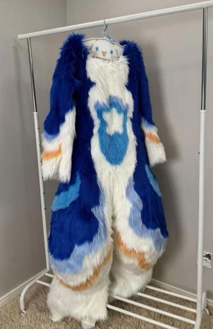 ☆着ぐるみ ケモノ体 フルスーツ セット NO.51 青 紺色 全頭ヘッド