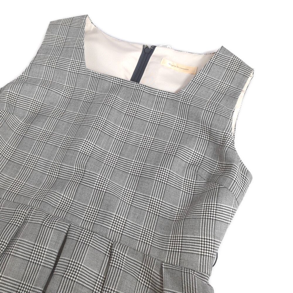 Maglie le cassetto マーリエルカセット グレンチェックワンピース 7 グレー 翌日配送可 ♀ A レディース 594808