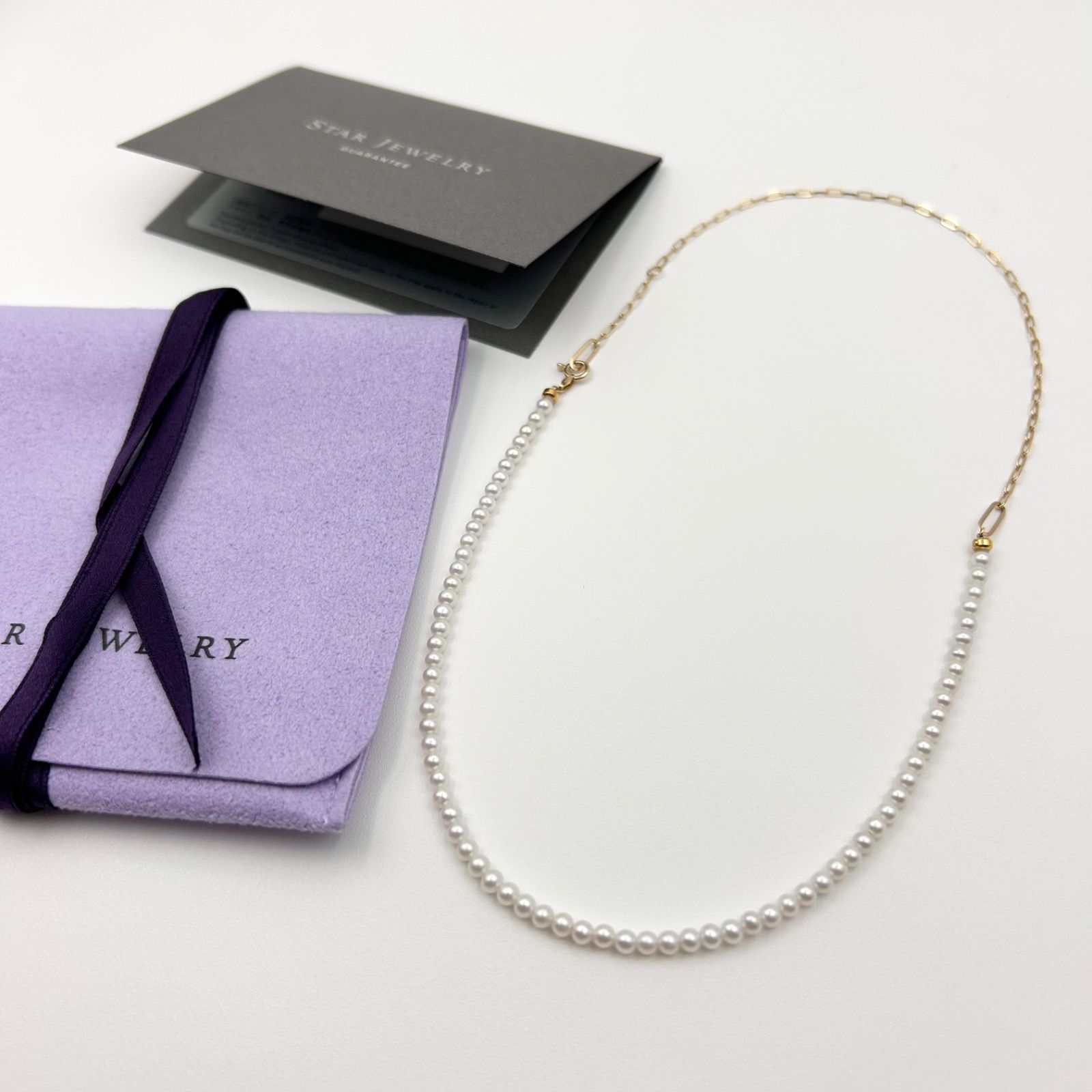 アクセサリー Pearl line p star jewelry girl K10 PEARL LINE PIERCED EARRING(片耳用)(2JP1000)K10 ピアス｜スター