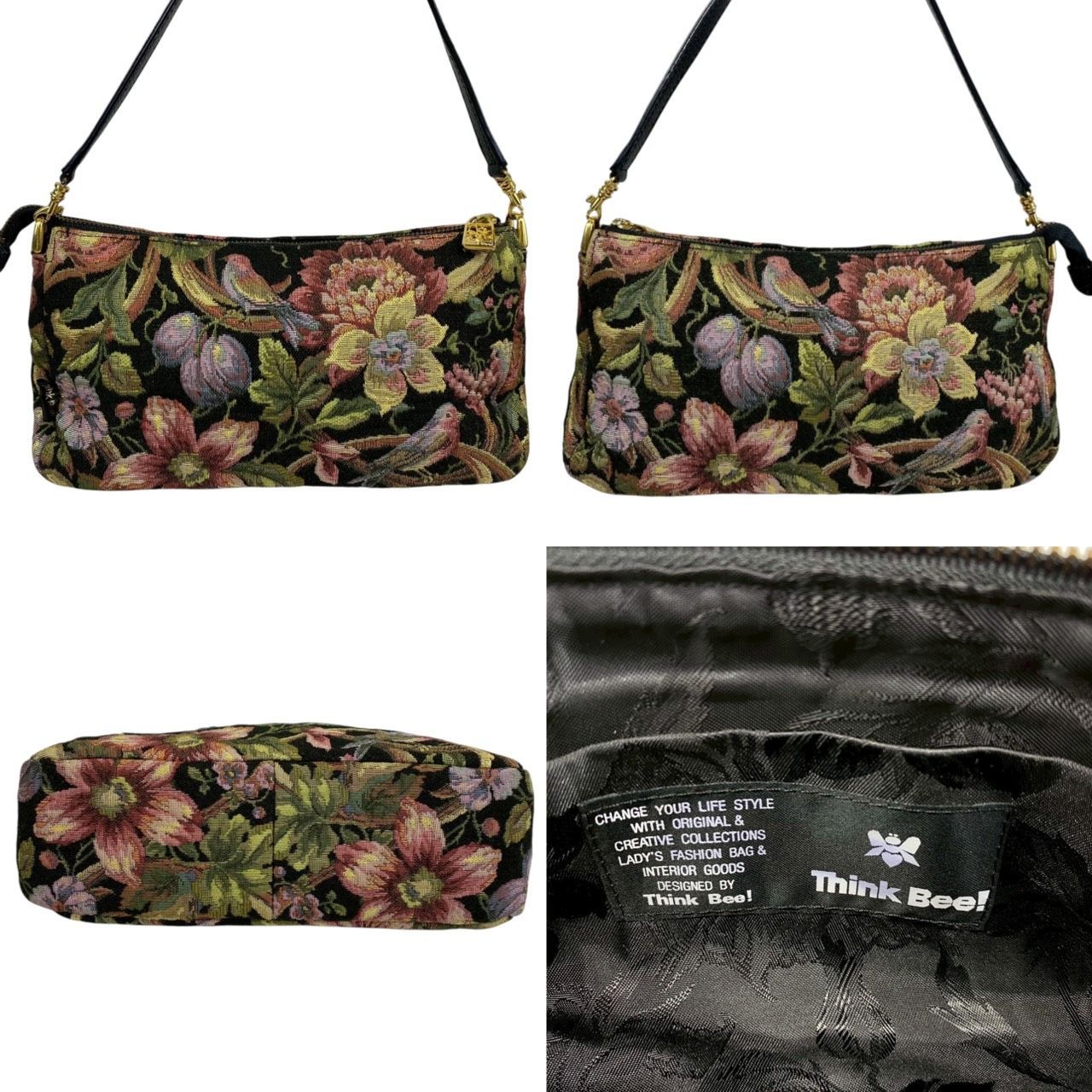 B3738】 Think Bee! シンクビー ボストンバッグ ハンドバッグ ポーチ