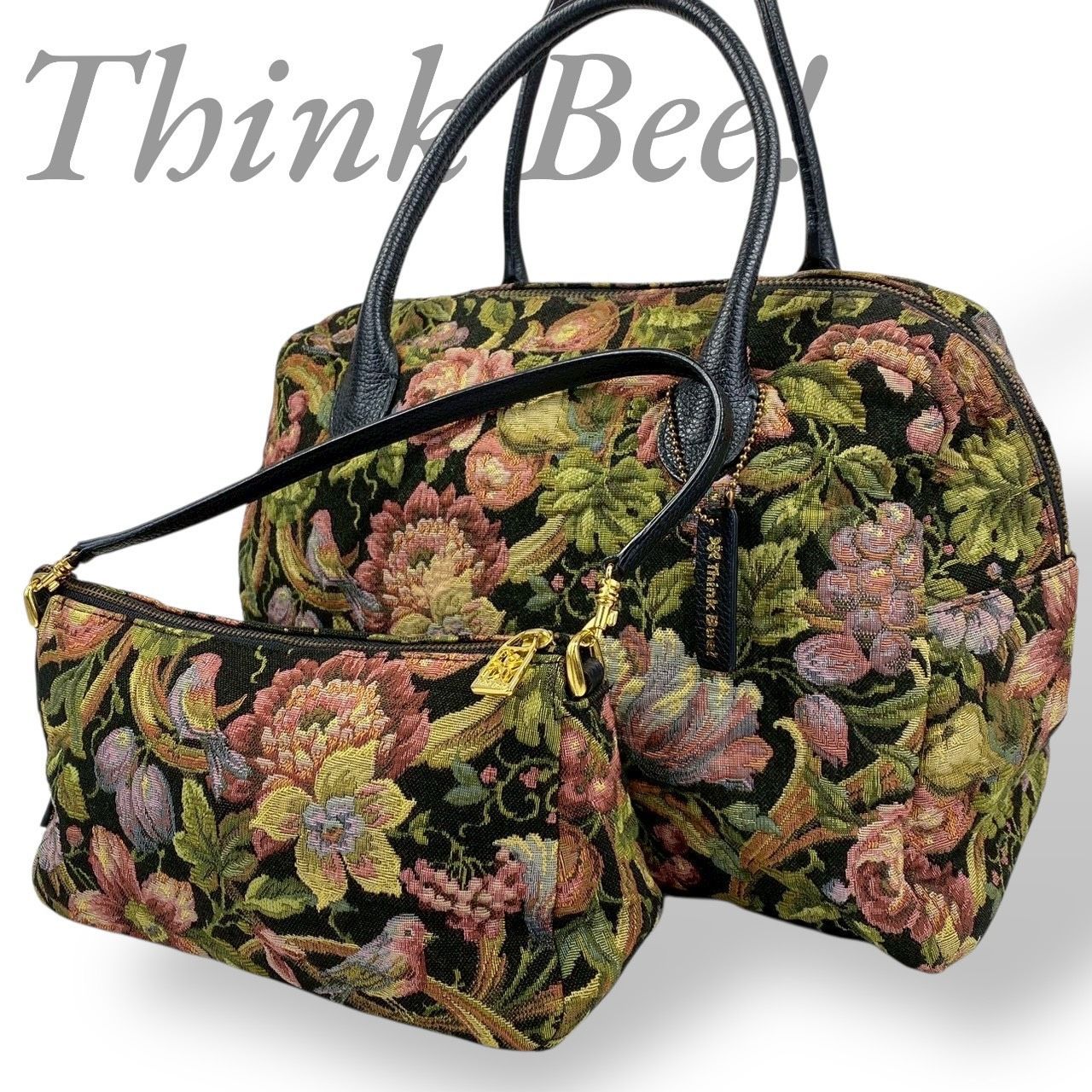 B3738】 Think Bee! シンクビー ボストンバッグ ハンドバッグ ポーチ