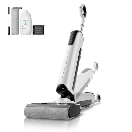 UWANTD100水拭き掃除機自動洗浄18000Paの吸引力自走式コードレス180°フラットできる乾湿両用掃除機熱風乾燥電解水除菌連続稼働35分大容量清汚分離タンク洗地机音声ガイド強力な清掃水量調…