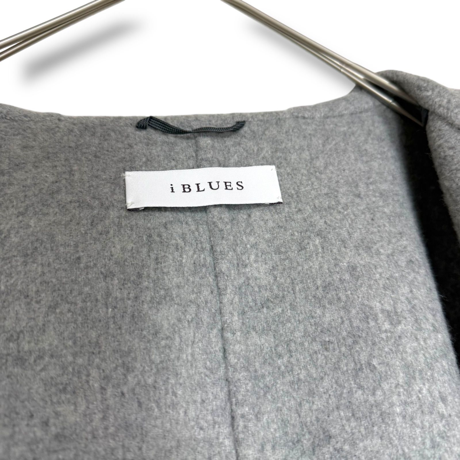 ダブルフェイス生地フーデットコート iblues