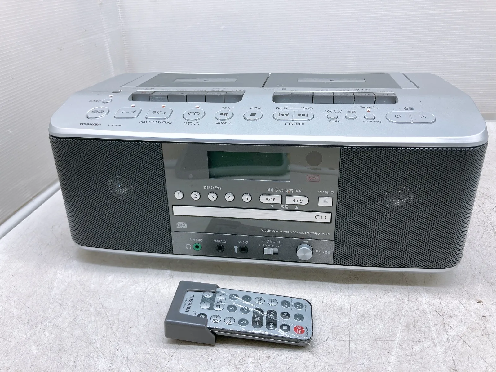 オーディオ機器 ②TOSHIBA CDラジオカセットレコーダー TY-CDW990 2020