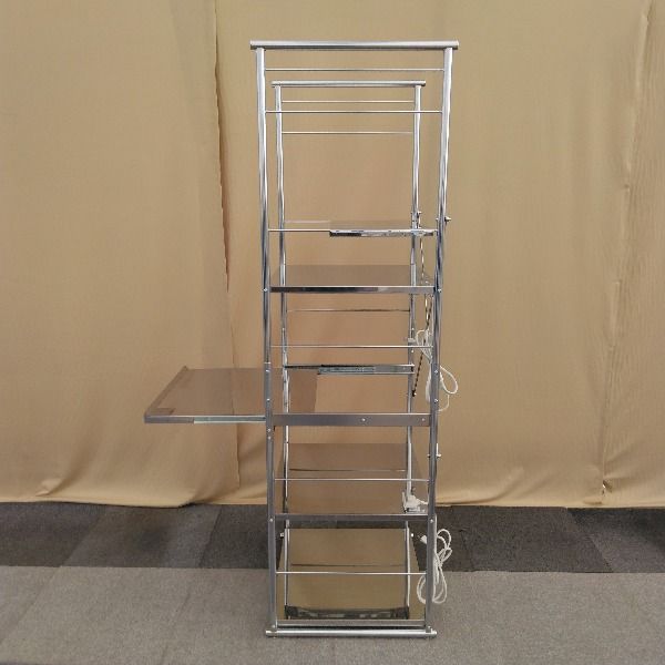 中古】 キッチン収納 シルバー ステンレスレンジラック - メルカリ