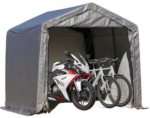 TUIYIDUOバイクガレージサイクルハウスサイクルポート自転車テント4台用2.4x2.4mバイクシェルター車庫ガレージテント屋外物置自転車置き場家庭用休憩所農機具倉庫収納庫防水-UVカット梅雨…