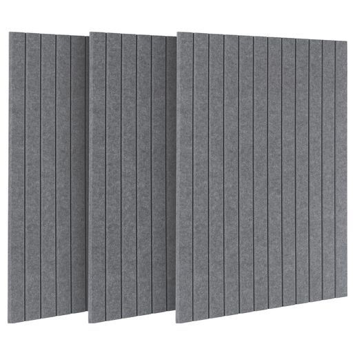 Keemute高密度吸音ボード200kg|m3防音吸音材60cmx90cmx3枚セットナノテープ付きDIY用難燃防湿保温楽器練習スタジオ騒音対策室内装飾グレー