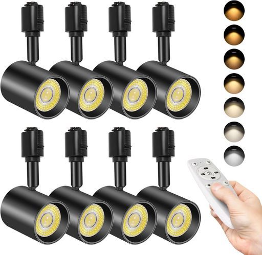 TuyuBEE無段階調光調色 ダクトレールスポットライトリモコン付きLED一体型照明10W 85W形相当 明るいレールライト高演色CRI90 2700K-6000K800lmキッチン|ショップ用