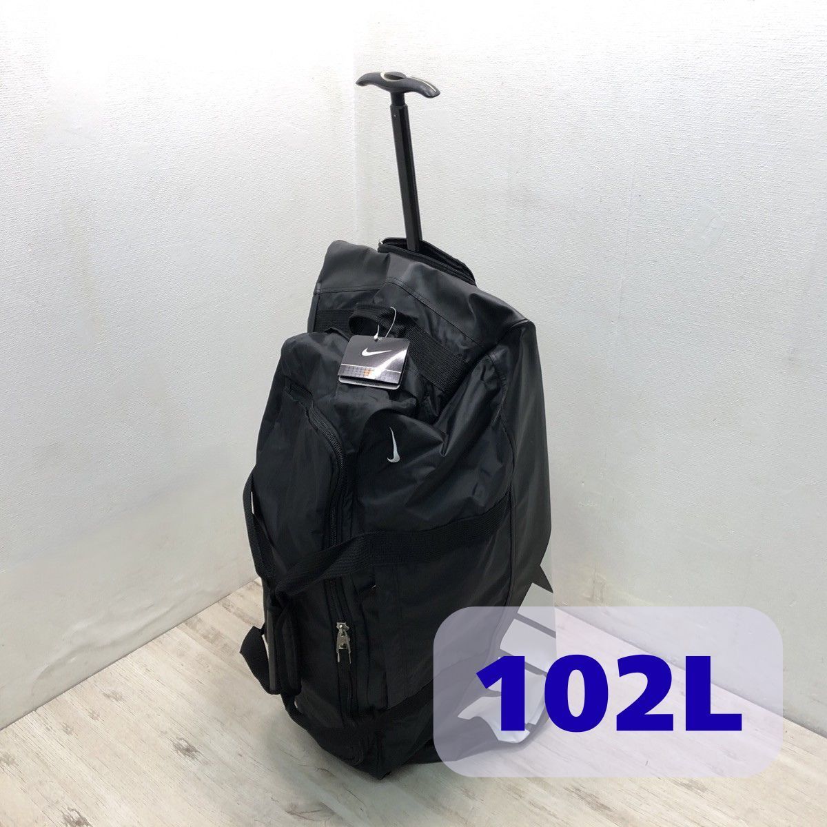 大容量 NIKE キャスター付き スポーツバッグ 102L BA1384 ブラック ナイキ ボストンバッグ ●