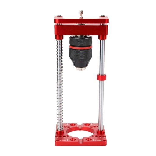 電動ドリルスタンドハンドヘルドベンチドリル用ホルダー木工用35mmヒンジ穴あけロケーター付き正確なスケール安定的アルミ合金素材