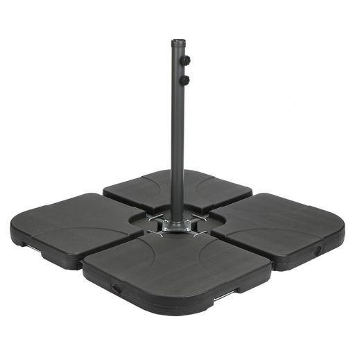 seacallパラソルベース注水式スクエア50 50CM量9kgパラソルスタンドブラック転倒防止用重石台座スタンド移動も簡単屋外広場のコーヒープールガーデンカフェ用