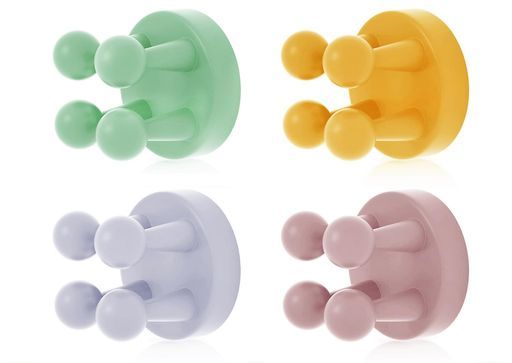 Cinvo壁掛けフック強力粘着フックシリコーン製穴開けないシェーバーホルダー防水防湿錆びない浴室/キッチン/リビングルーム/オフィスに適用4枚セット(カラフル)