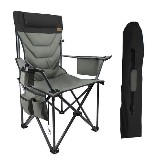 CXHSFNALキャンプ椅子アウトドアチェア折りたたみコンパクト携帯便利 カップホルダー-クーラーボックス 耐荷重180kg 枕付き軽量イス椅子収納袋付きお釣り登山運動会ガーデン室内