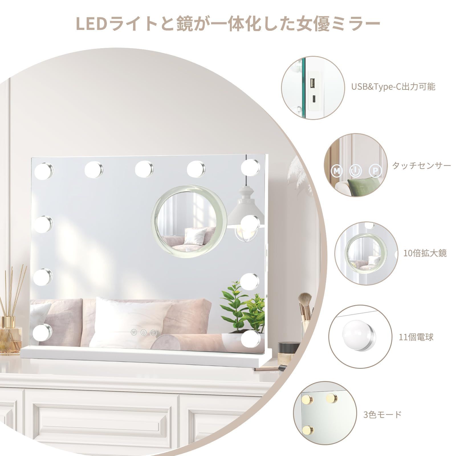 USBポート搭載 50x40cm