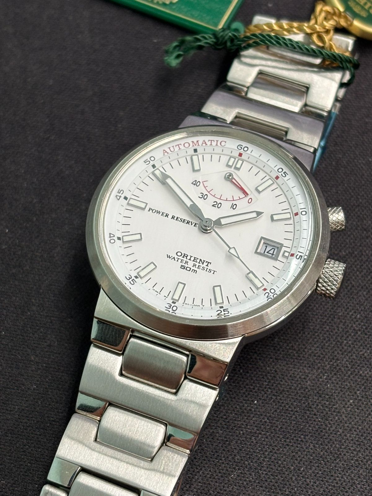 蔵出し 品 ORIENT オリエント パワーリザーブ機能付き自動巻き オートマチック 機械式ウォッチ