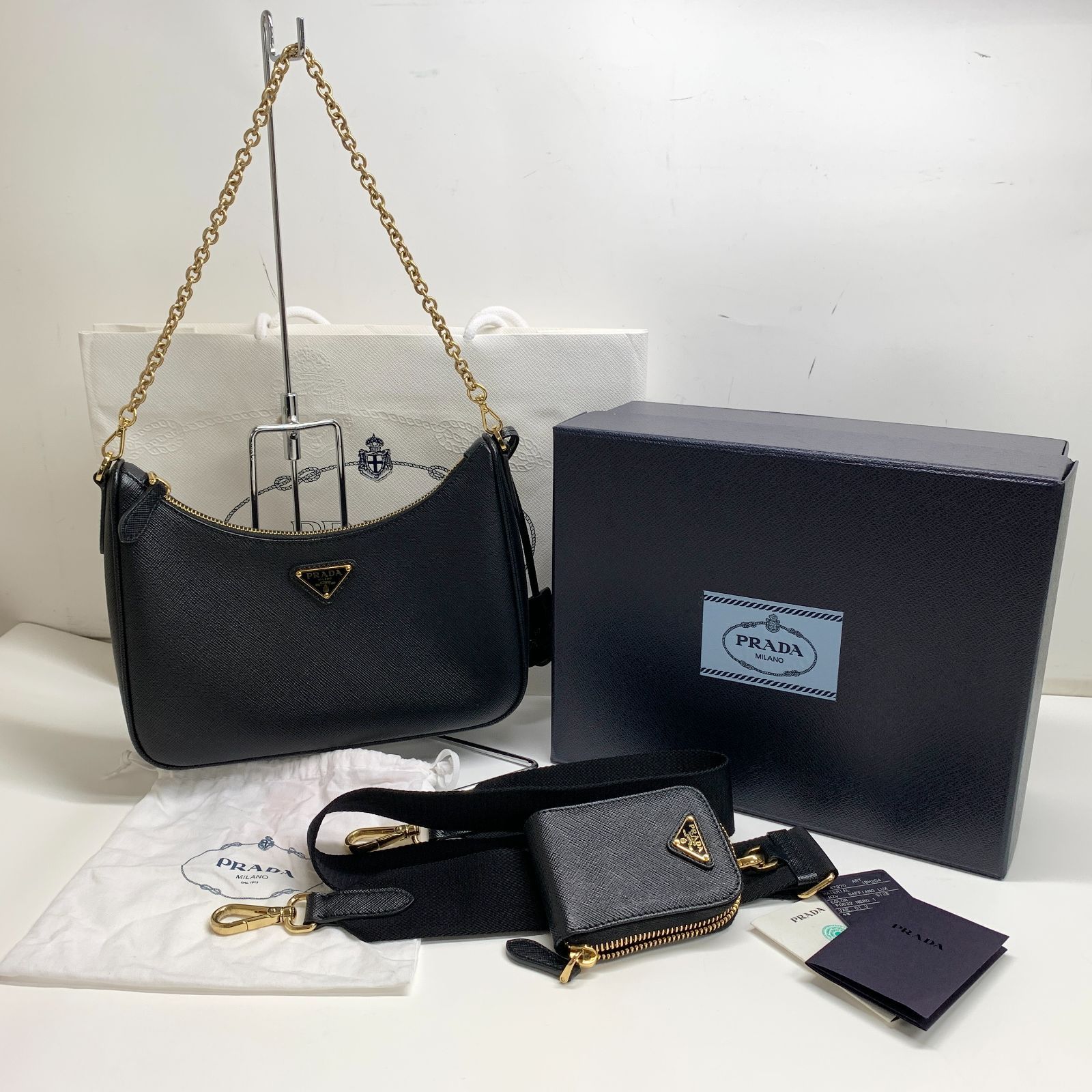 特売 割引 極美品 PRADA プラダ 2wayバッグ サフィアーノ ルクス 