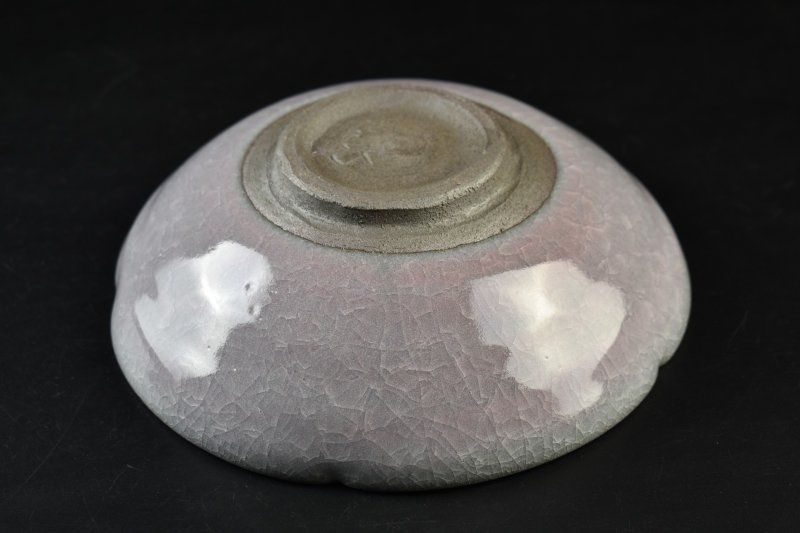 激安特価で販売中！ 蔵A5146a 木村展之 桃花瓷 輪花鉢 五枚 共箱 日本工芸会正会員 安心の全品国内発送！