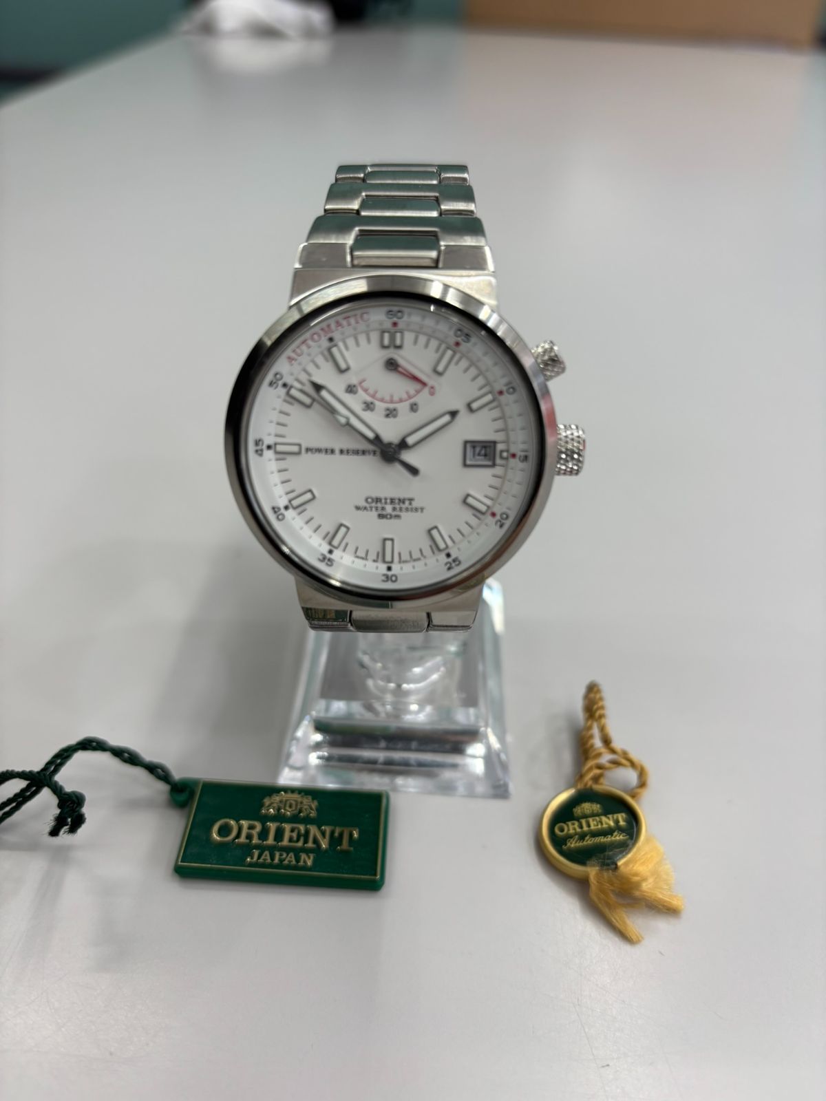 蔵出し 品 ORIENT オリエント パワーリザーブ機能付き自動巻き オートマチック 機械式ウォッチ