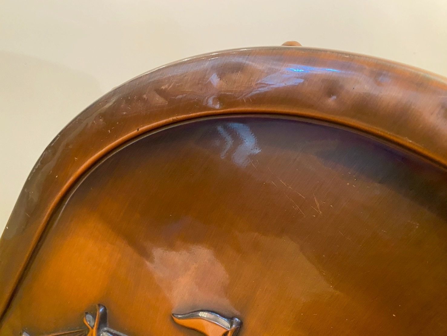 □島本製作所 スリッパラック 純銅 両面装飾 昭和レトロ 玄関収納