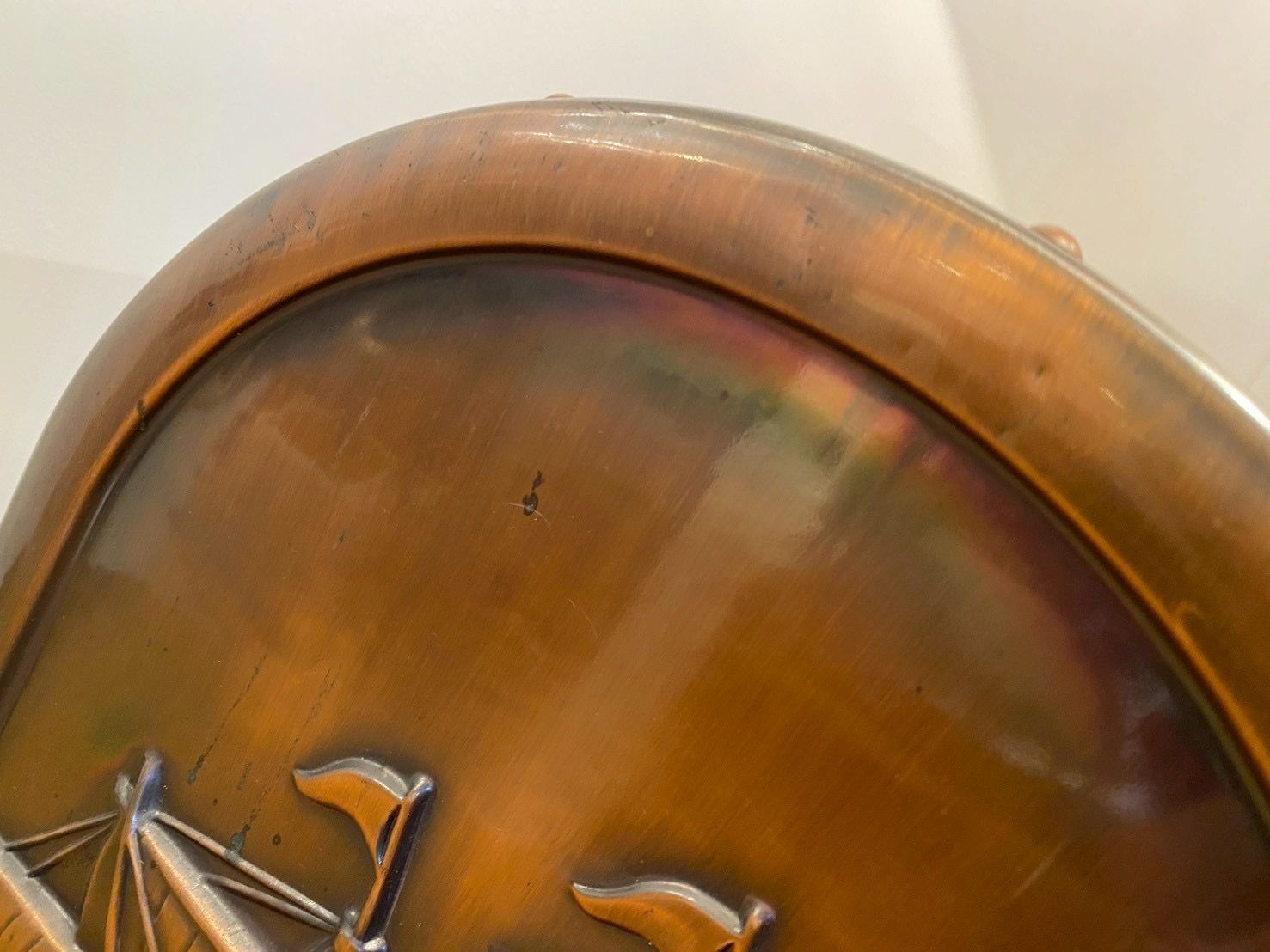 □島本製作所 スリッパラック 純銅 両面装飾 昭和レトロ 玄関収納