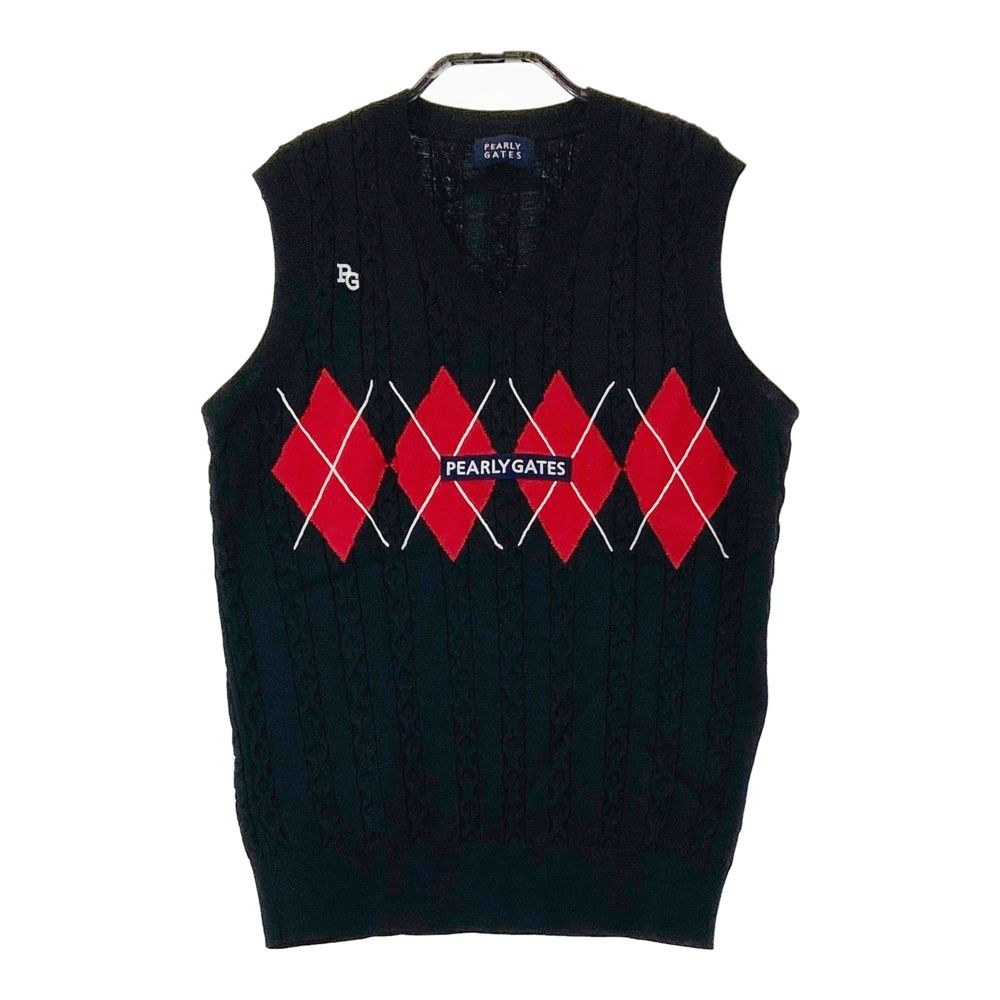 サイズ 1 PEARLY GATES パーリーゲイツ ニットベスト ブラック系 240101554434 ゴルフウェア レディース ストスト