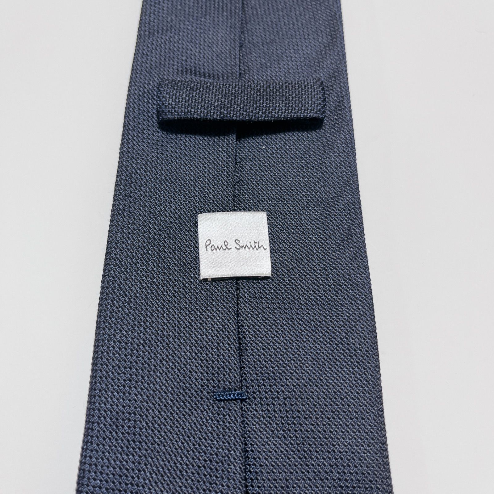 美品 ポールスミス ネクタイ ハイブランド ソリッドタイ 無地 光沢