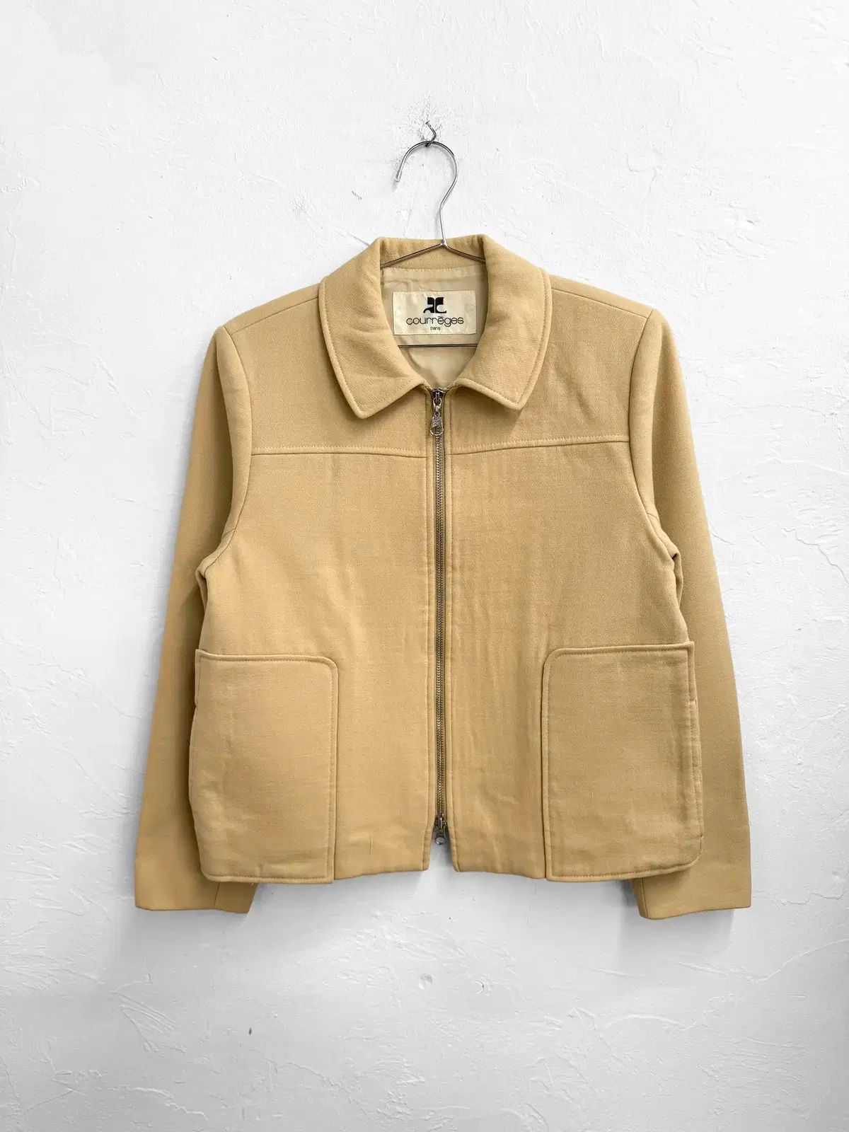 courreges ツーウェイジップアップ ウール ジャケット