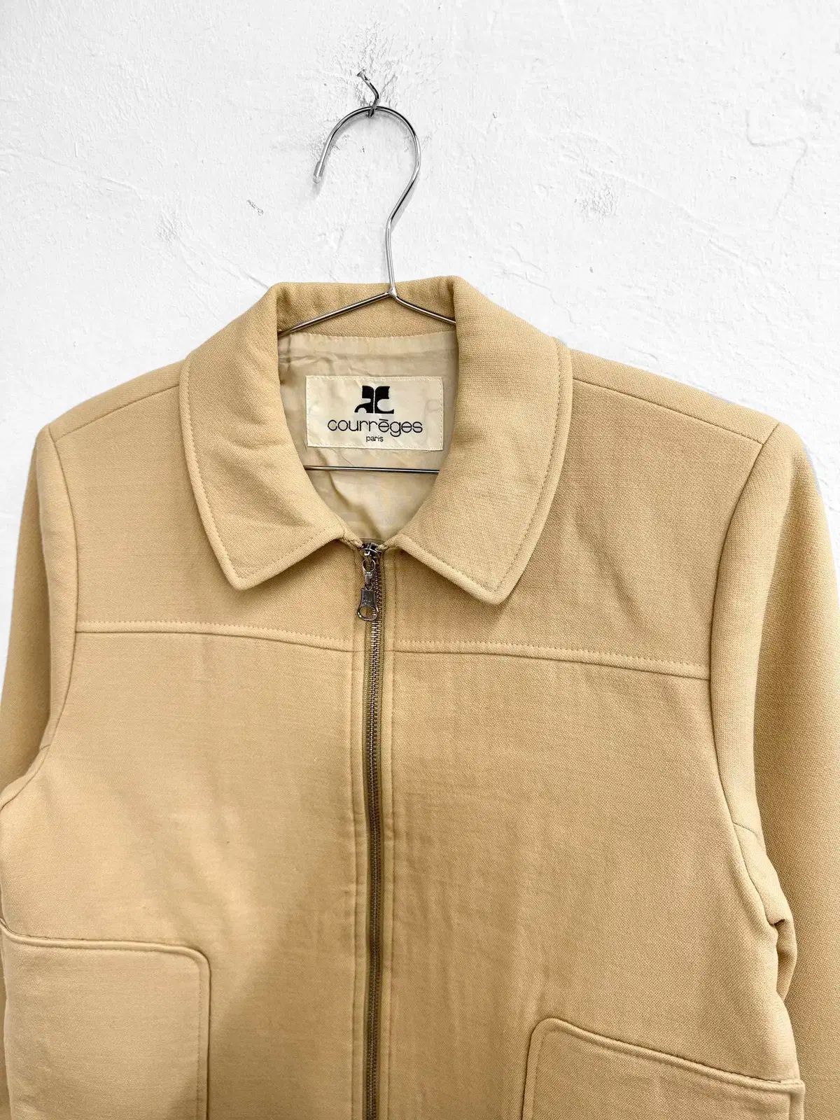 courreges ツーウェイジップアップ ウール ジャケット