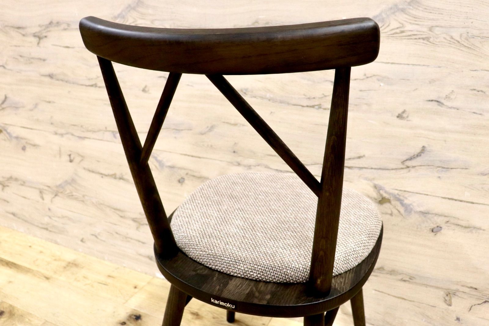 GMIS304B karimoku カリモク omi ダイニングチェア アームレスチェア 椅子 ナラ材 ファブリック 藤森泰司 MARWIL-DEMENAGEMENTS_CH