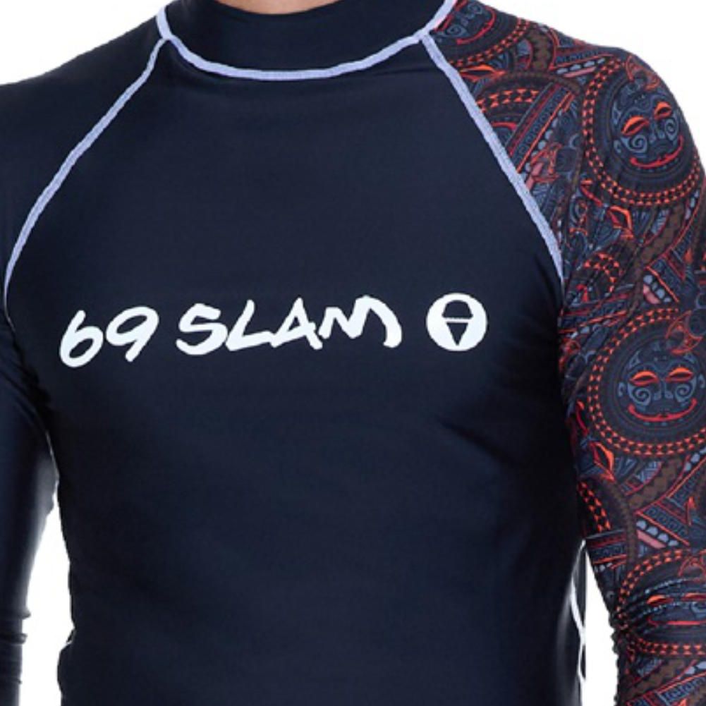  69 slam メンズ ラッシュガード SAMOAN MRLSMO-BK ブラック 長袖 メンズウェア 紫外線予防 UVカット その他 マリンスポーツ
