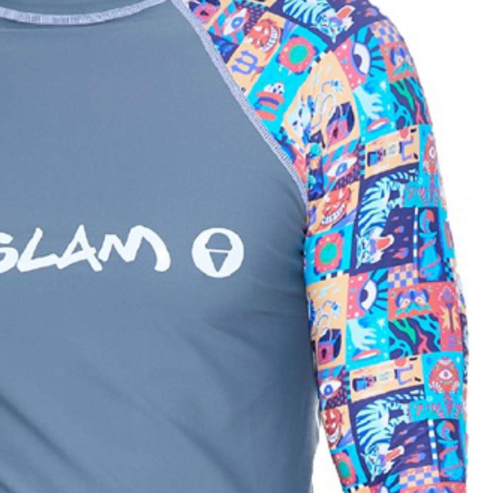  69 slam メンズ ラッシュガード WEIRD BLOCK MRLWBK-DG グレー 長袖 メンズウェア 紫外線予防 UVカット その他 マリンスポーツ