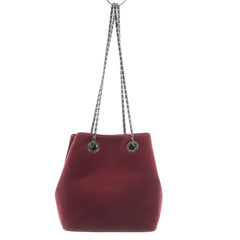 【中古】ルネ Rene Pochette ビジュー ベロア バッグ ショルダーバッグ ピンク /SR38 レディース ルネ Rene Pochette ビジュー ベロア バッグ ショルダーバッグ ピンク