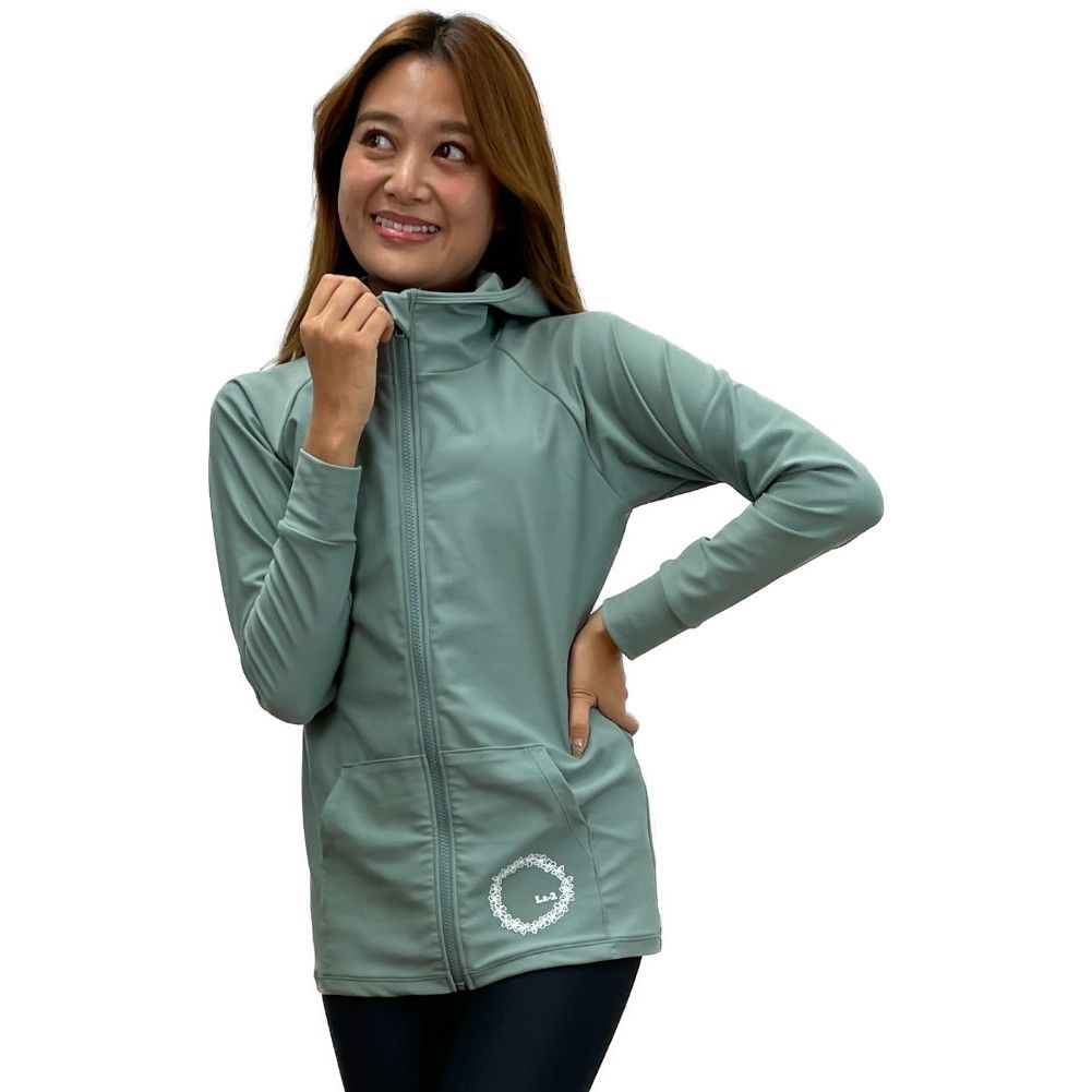 La-2 ラドゥ ラッシュガード パーカー 水着 スイム レディース 2010 RASH PARKER 体型カバー ヨガ ズンバ 3色 ランニング サーフィン SUP