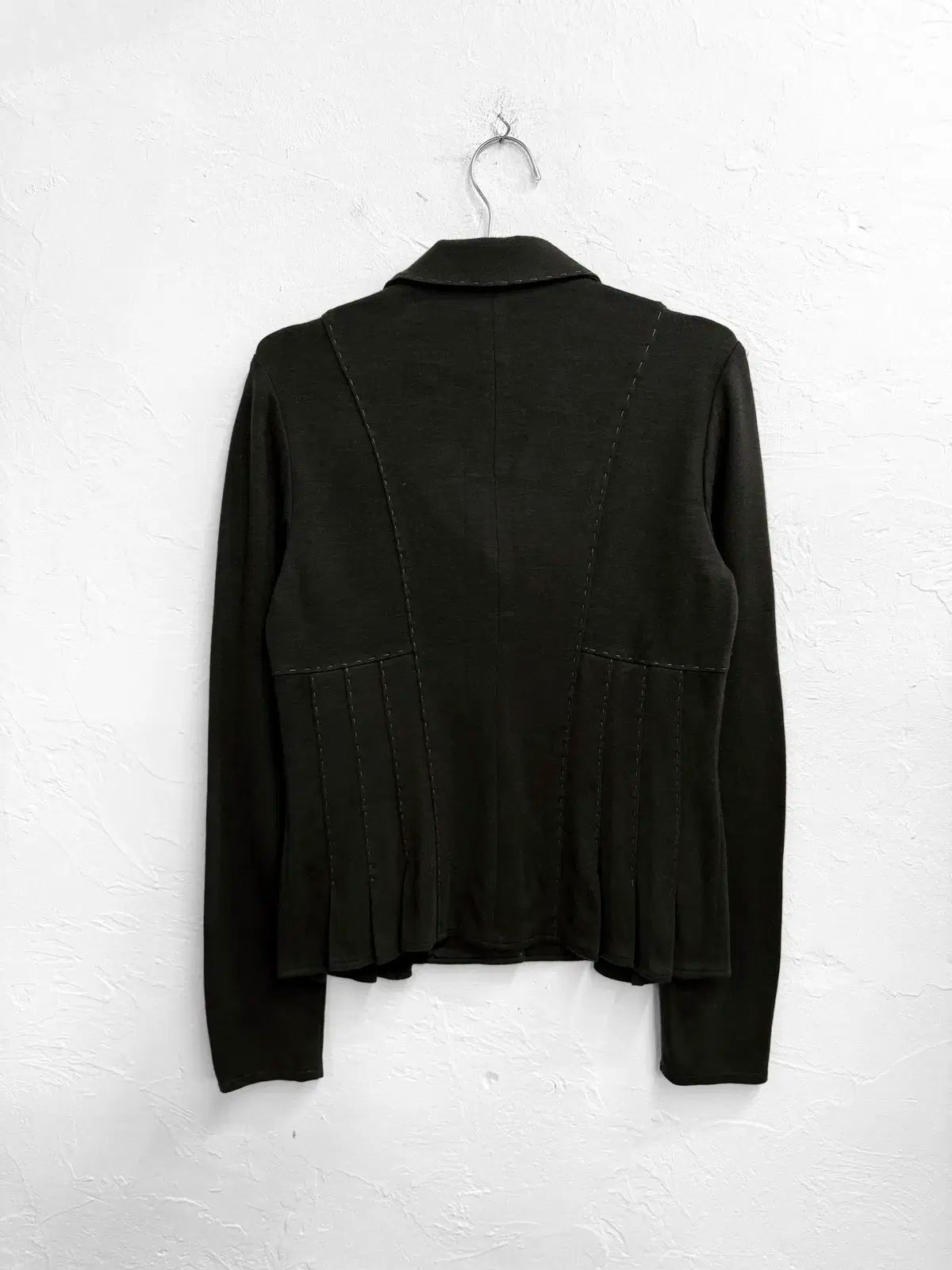 デュアルビュー ピンタック ニット ジャケット GULLKHAN_COM