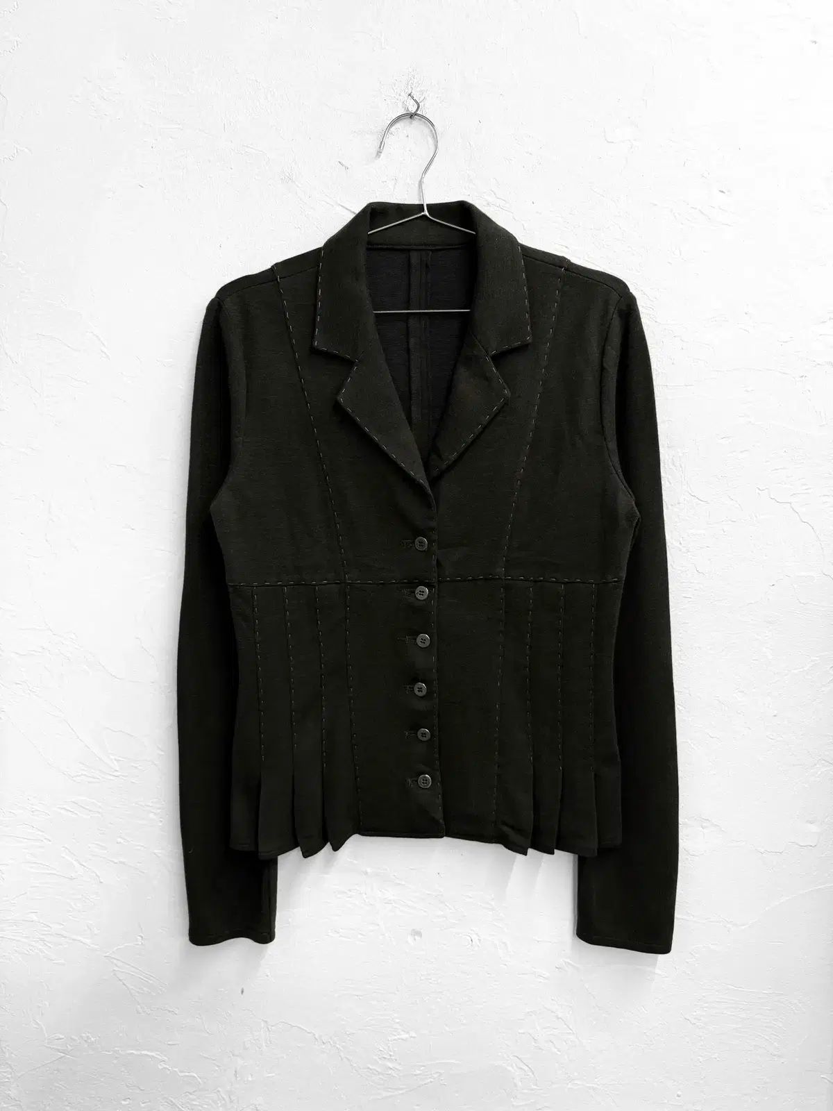 デュアルビュー ピンタック ニット ジャケット