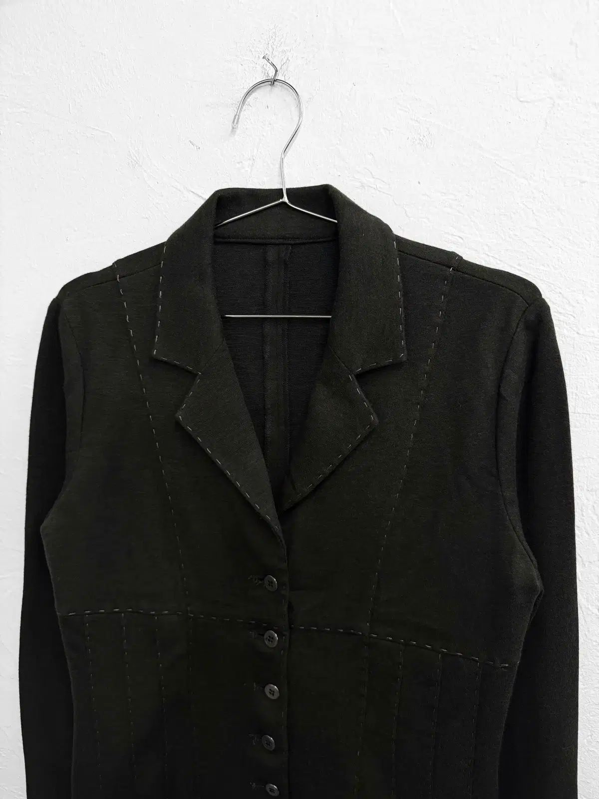 デュアルビュー ピンタック ニット ジャケット