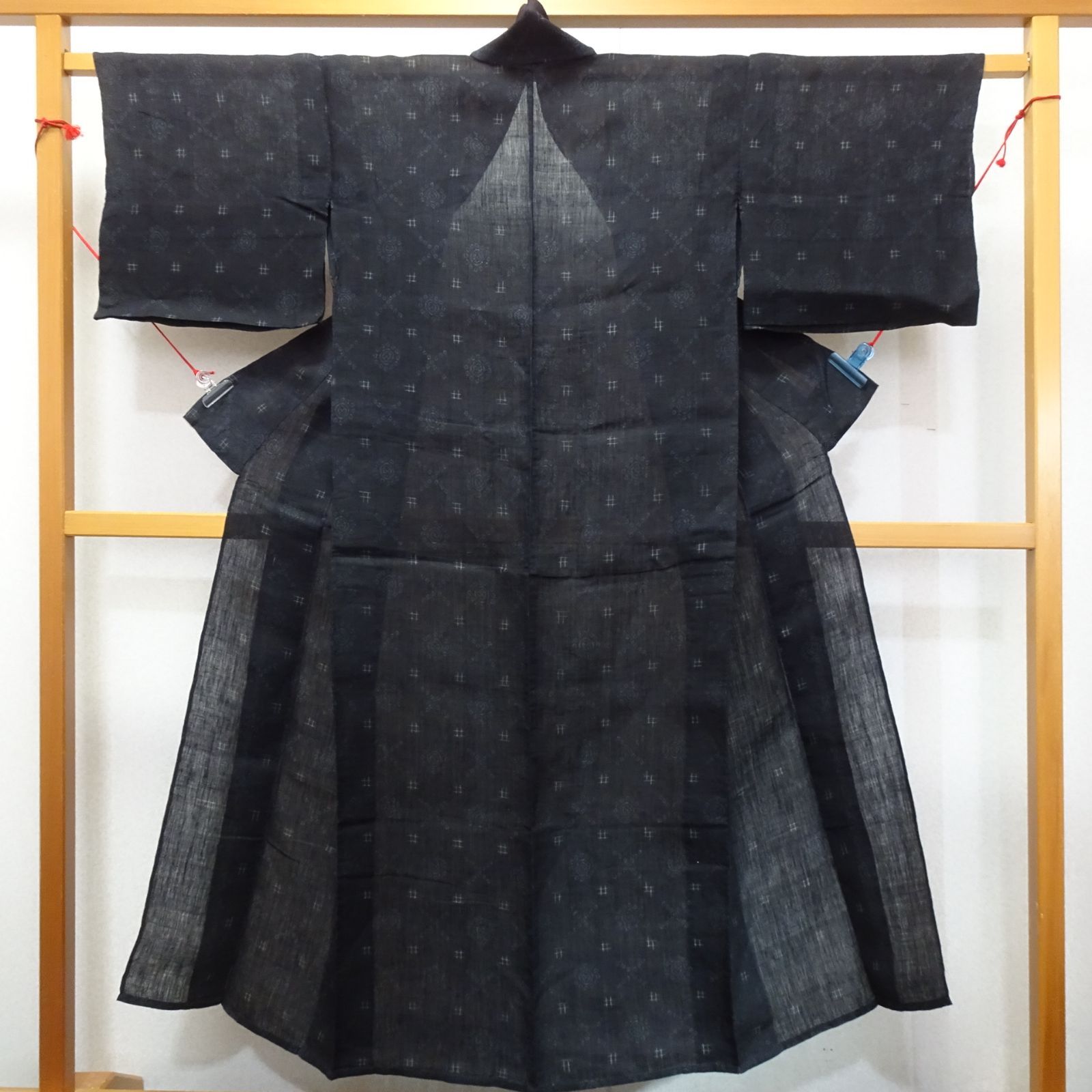 アンティーク 本麻 越後上布 着物 232199