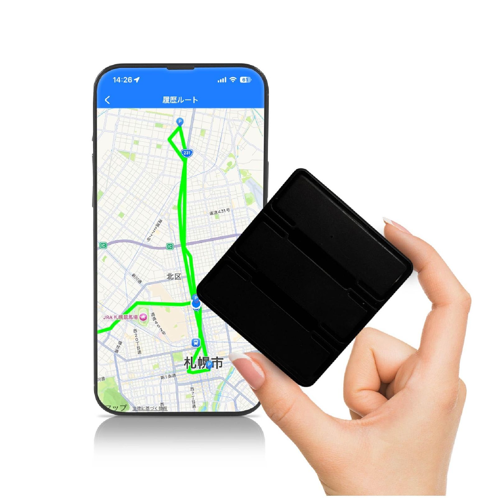 GPS発信機 自動追跡 30日通信費込み 磁石内蔵 小型 4G対応 車両盗難防止 社用車管理 見守り用 本体 通信費込み 長持ち電池 Tracks100 使い放題30日