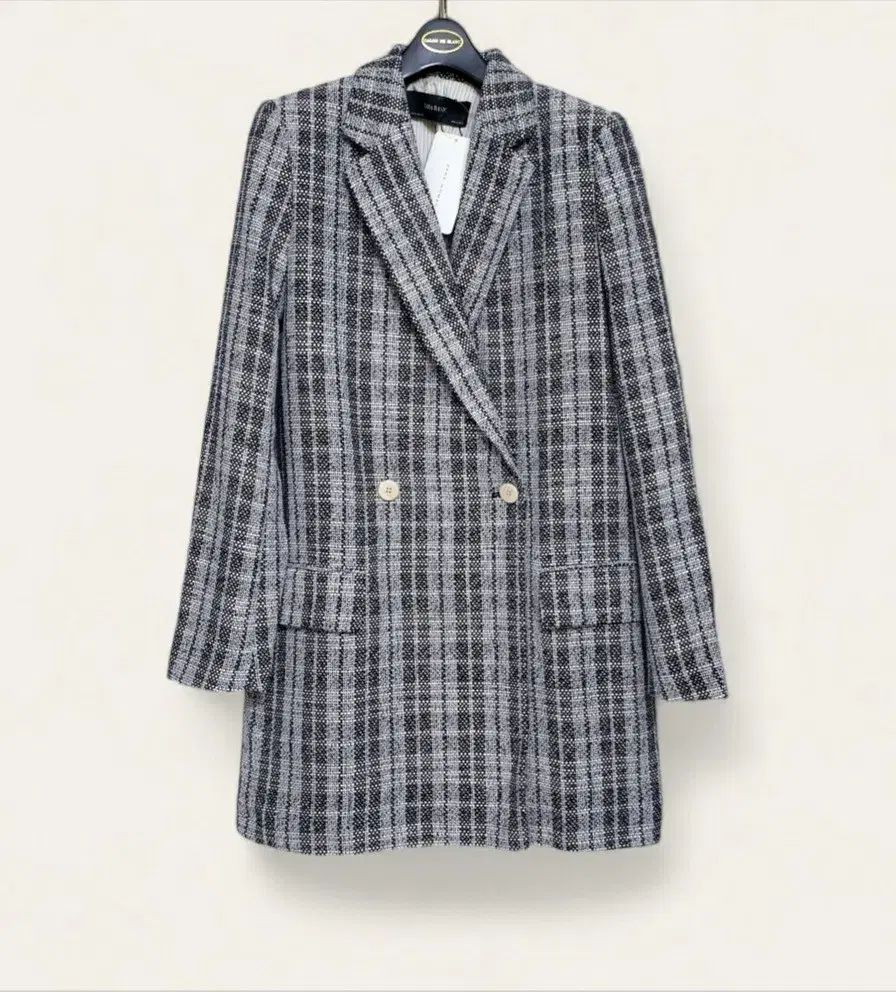 55 ZARA ザラ レディース ツイード ジャケット ロング丈 コート スーツ 90