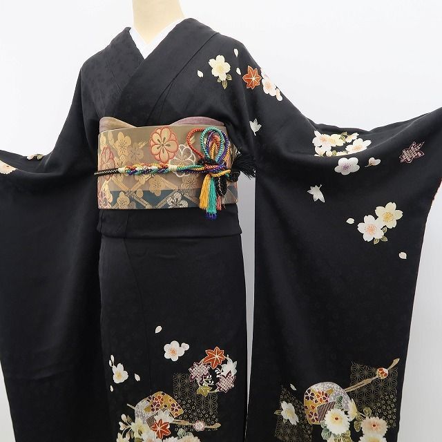 ❁tomihisa❁美品 やまと誂製 リバーシブル 着物 正絹 成人式”華やかに