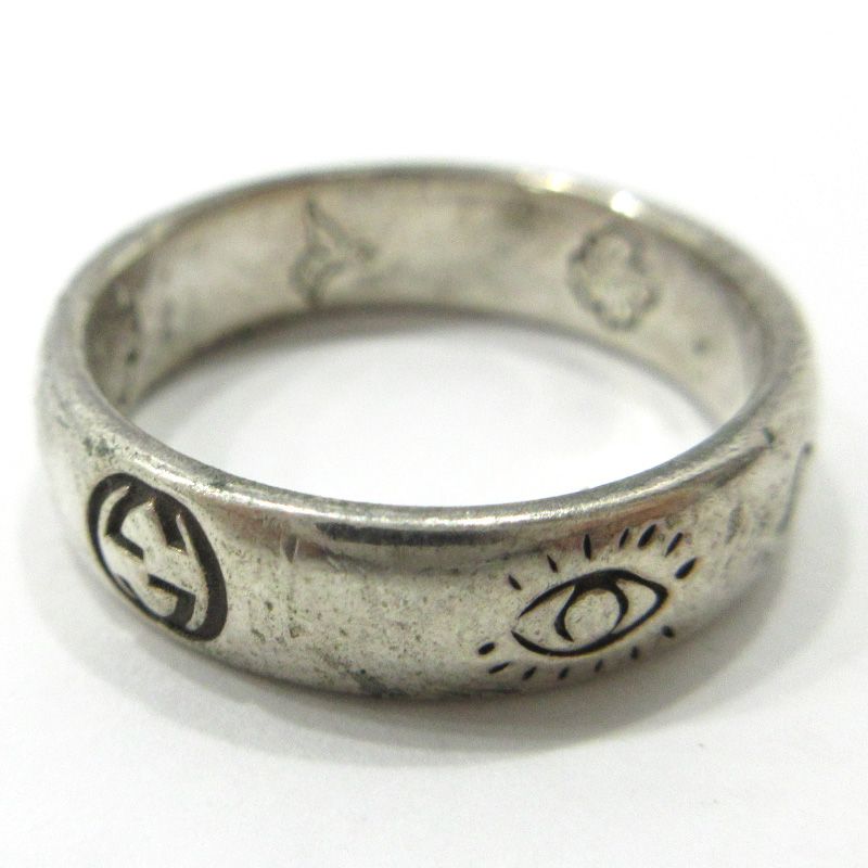 三重本店 GUCCI グッチ BLIND FOR LOVE シルバーリング 455247-J8400-0701 シルバー サイズ 13号 135