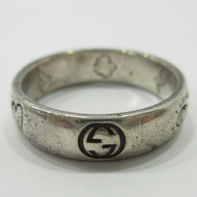 三重本店 GUCCI グッチ BLIND FOR LOVE シルバーリング 455247-J8400-0701 シルバー サイズ 13号 135