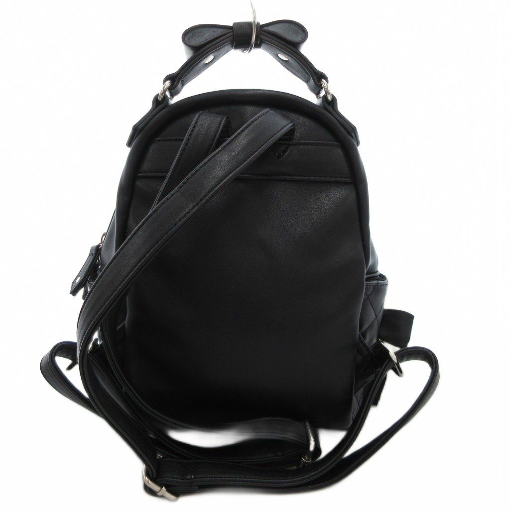 メゾピアノ mezzo piano リュックサック バックパック 黒 ブラック キルティング ファーチャーム FF