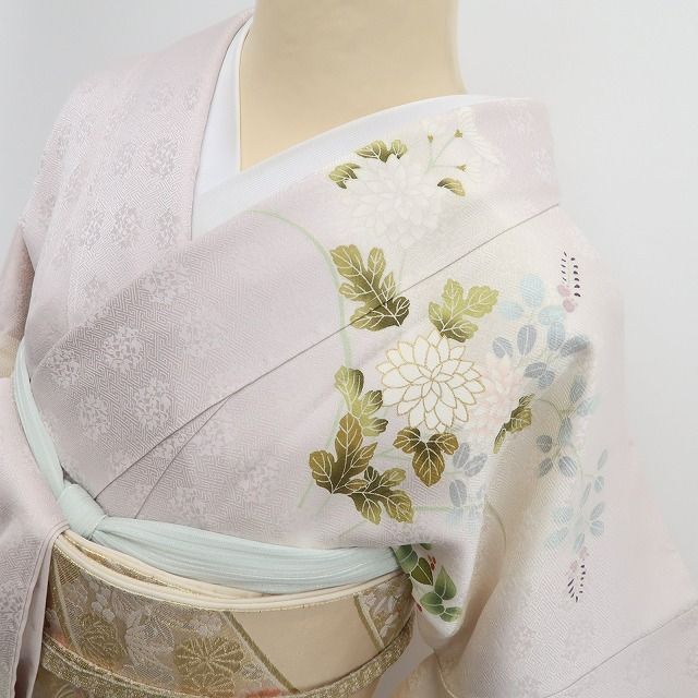 ❁tomihisa❁新品 金駒刺繍 着物 正絹 仕付け糸付 トールサイズ”可憐さ