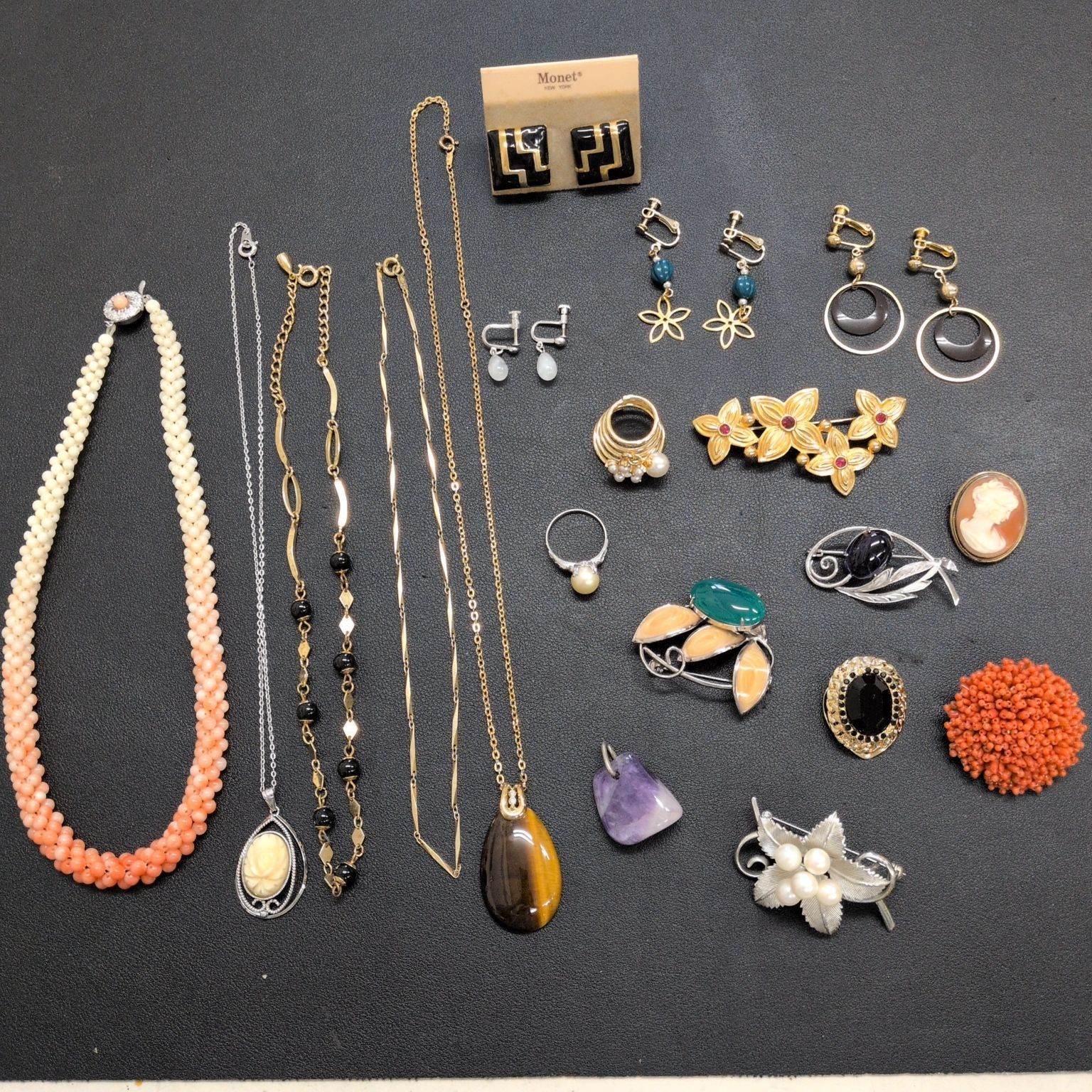 遺品整理 まとめて④ ジュエリー ブランドあり MONET LANVIN ブランド ネックレス リング SILVER925あり アクセサリー