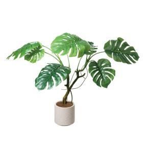 5営業日で発送 ポピー Popy 造花 グリーン モンステラポット GLA-1582GR