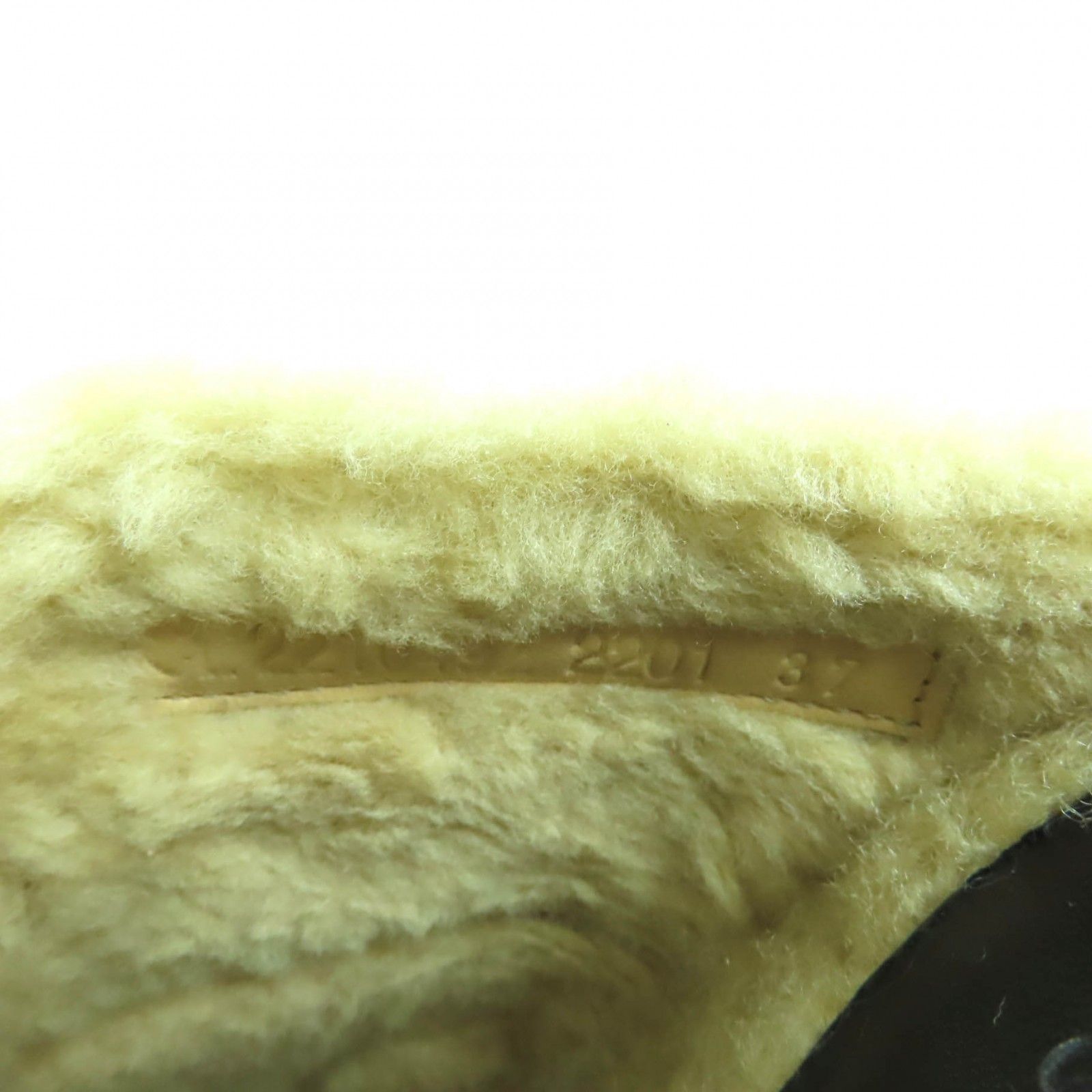  HERMES エルメス アース スタッズ付 ウェッジソール レザー ムートン サボサンダル ブラック 37 保存袋付き イタリア製 レディース サンダル サンダル ミュール