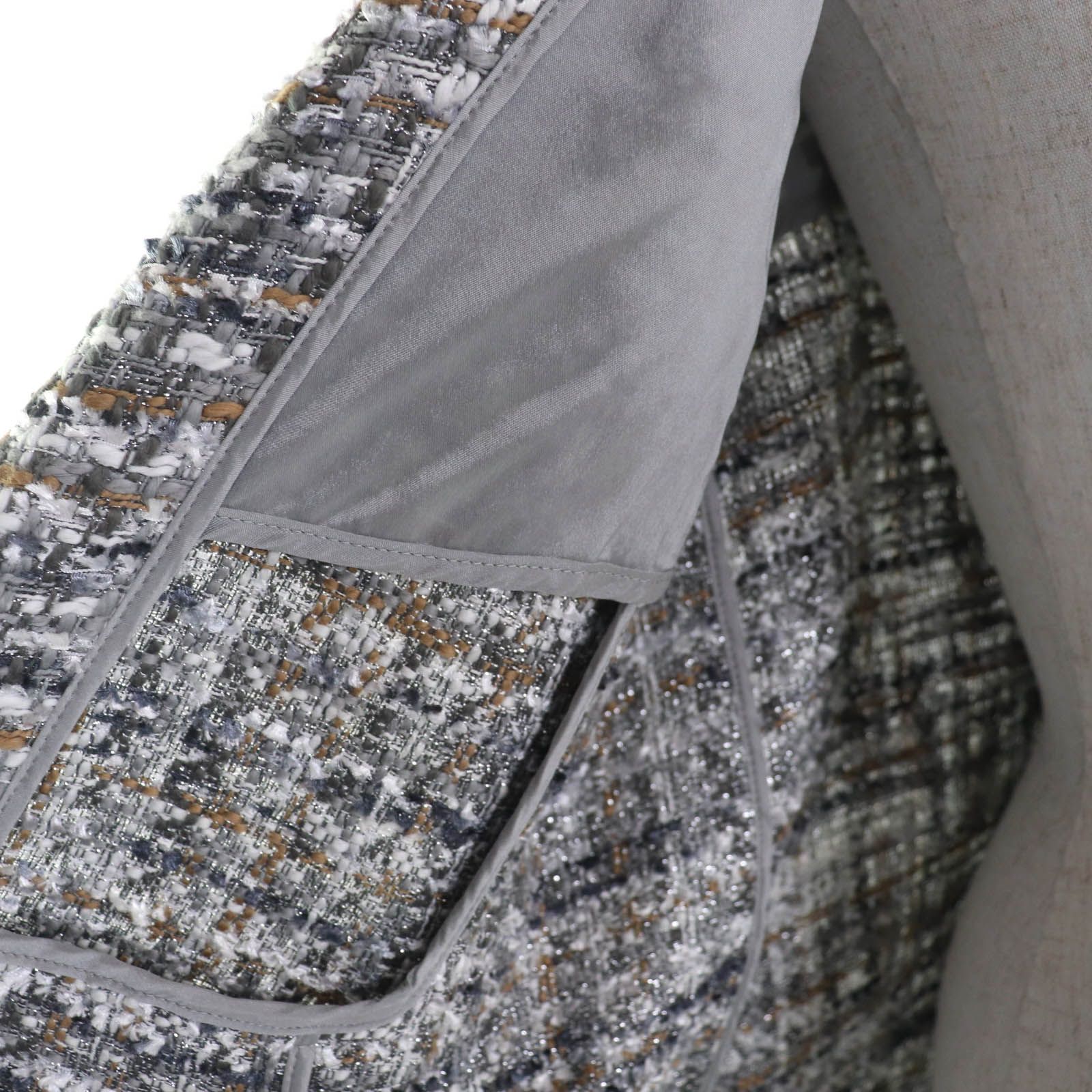 Herno ヘルノ ノー ミックス ツイード ZIP UP コート マルチ 40 ハンガー ガーメント付き イタリア製 レディース GULLKHAN_COM