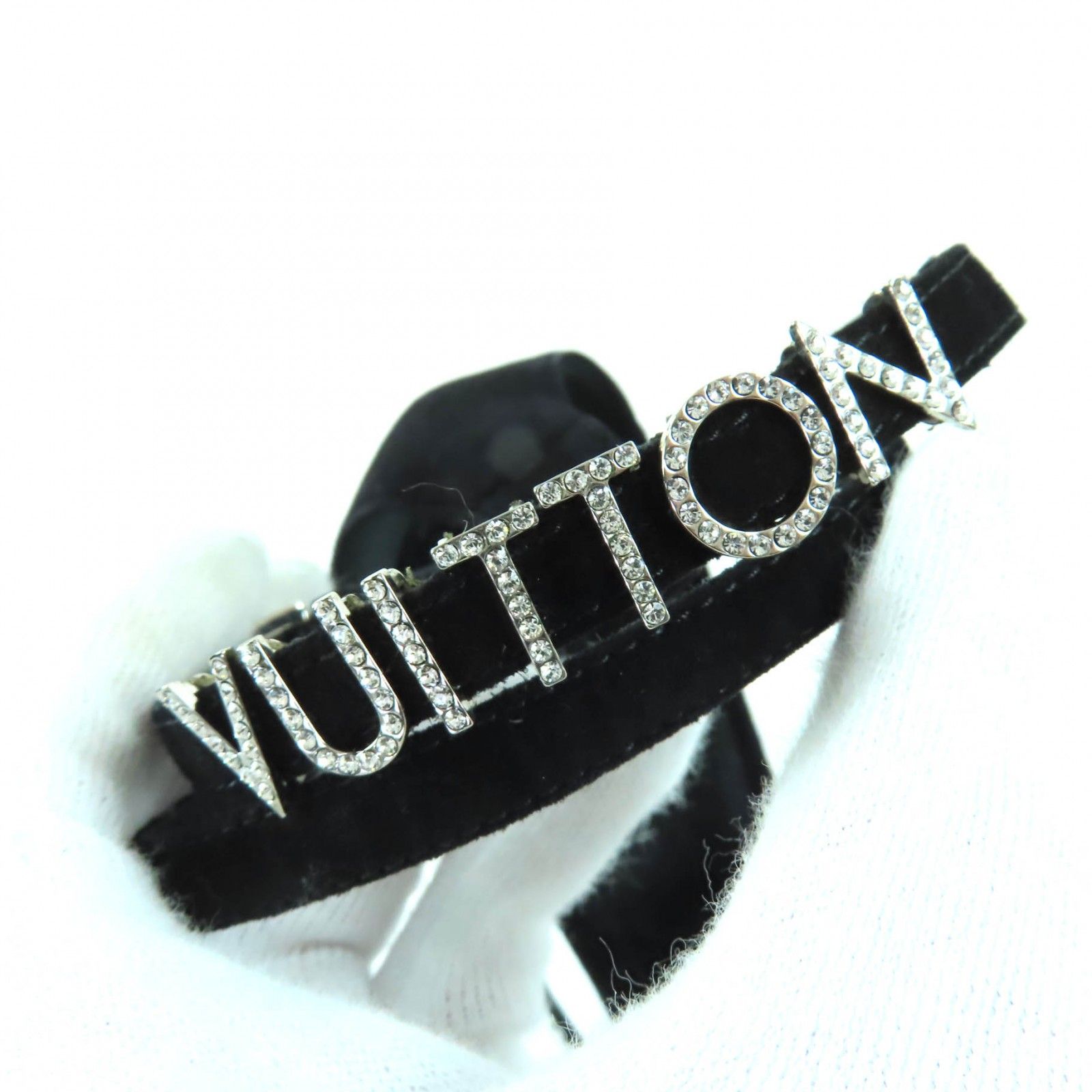 信頼 LOUIS VUITTON ルイヴィトン ラインストーン付 アンクルストラップ スウェードレザー サンダル ブラック 36.5 イタリア製 レディース 100%本物保証!